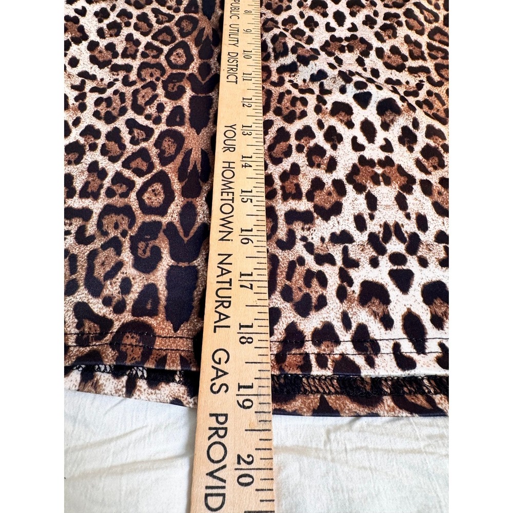 Mob Wife Leopard Print Tank Crop Top & Mini Skirt Set 3XL Stretch - Picture 6 of 9